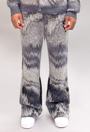 STV SIGNATURE MOHAIR FLARE JOGGERS (TV0216) CAVIAR