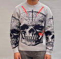 DOCTRINE NIGHTFALL SKULL SWEATER (DB222) SKYROCKET GRAY
