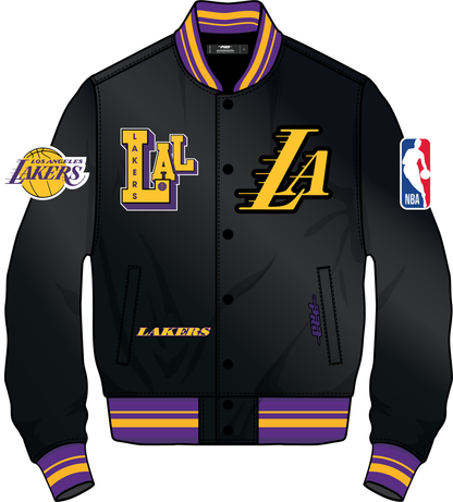 LOS ANGELES LAKERS BEST OF M RIB SATIN JACKET (BLL6516382)