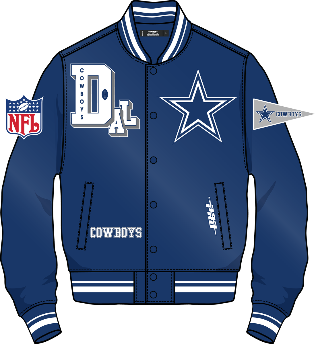 DALLAS COWBOYS BEST OF M RIB SATIN JACKET (FDC6411190)