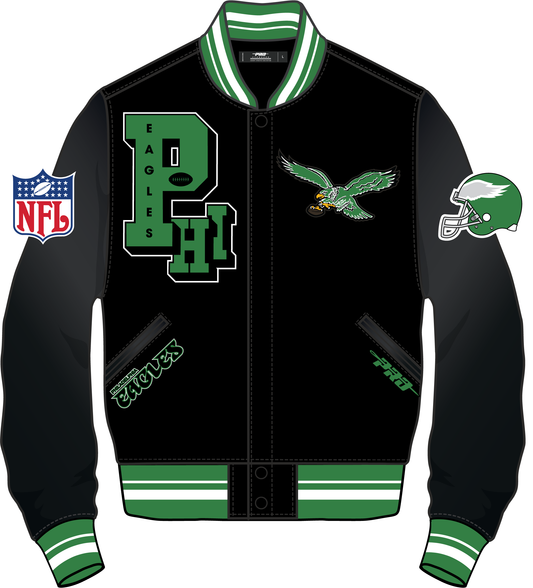 PHILADELPHIA EAGLES BEST OF M RIB WOOL VARSITY JACKET (FPE6411169)