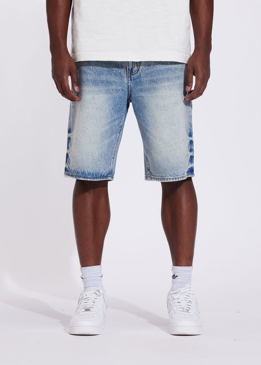 CRYSP DENIM ICE SHORT-Bleached Indigo (CRYSUM25-208)