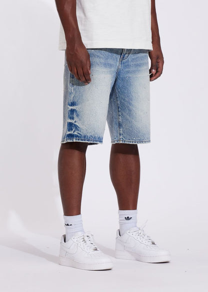 CRYSP DENIM ICE SHORT-Bleached Indigo (CRYSUM25-208)