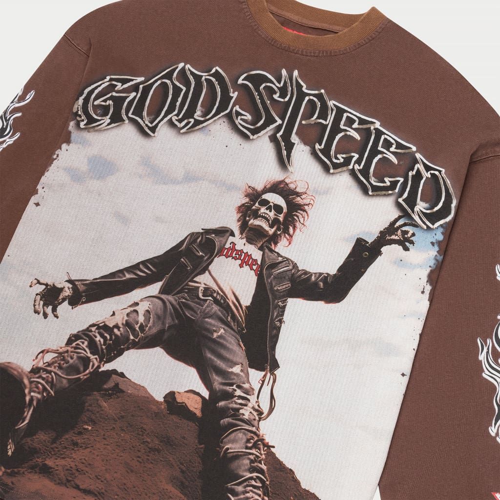 Godspeed Rocker LS T-Shirt (Brown Wash)