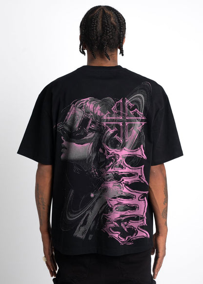 GUAPI SPACE TEE V2 BLACK/PINK