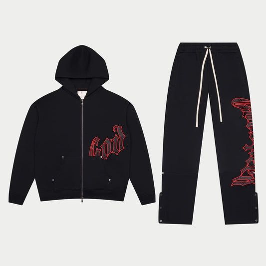 GOD SPEED OG Logo Sweatsuit V2 (Blk/Red)