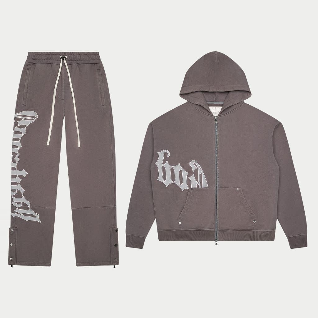 GOD SPEED OG Logo Sweatsuit V2 (Stone Grey)