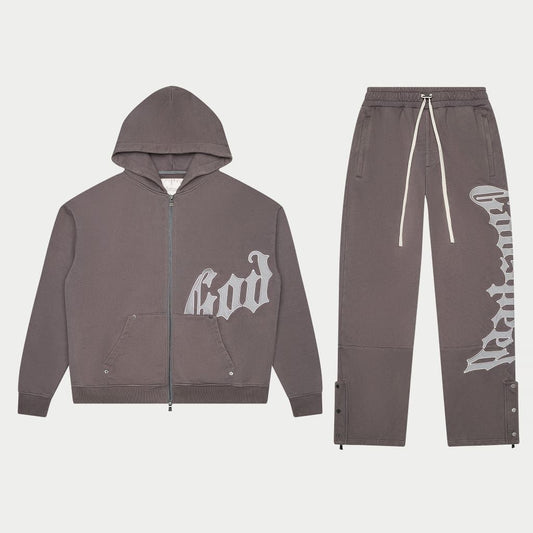 GOD SPEED OG Logo Sweatsuit V2 (Stone Grey)