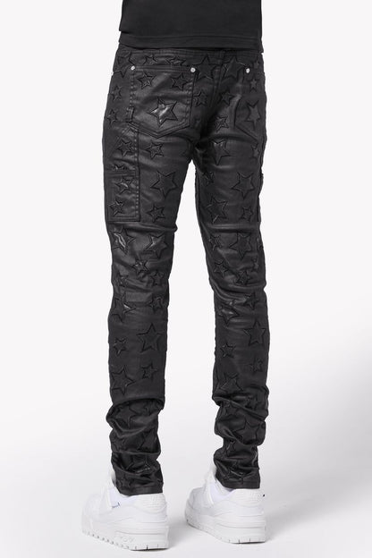 GUAPI All Black Waxed Stars Denim