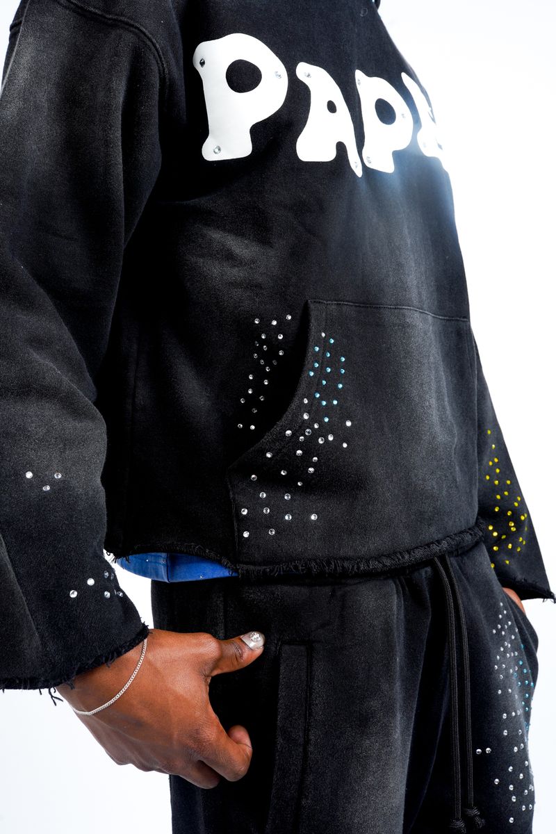 PAPER HOODIE (BH2989-1 HOODIE) BLACK