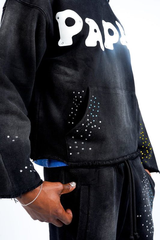 PAPER HOODIE (BH2989-1 HOODIE) BLACK