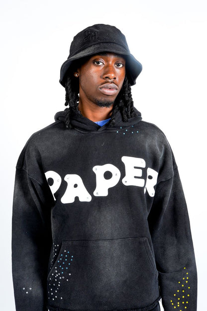 PAPER HOODIE (BH2989-1 HOODIE) BLACK