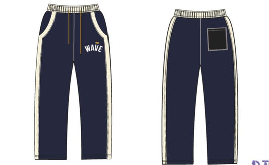 MR WAVE DISTRESSED WAVE PANTS NAVY  (MR-1004)