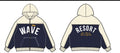 MR WAVE DISTRESSED WAVE ZIP UP (NAVY)