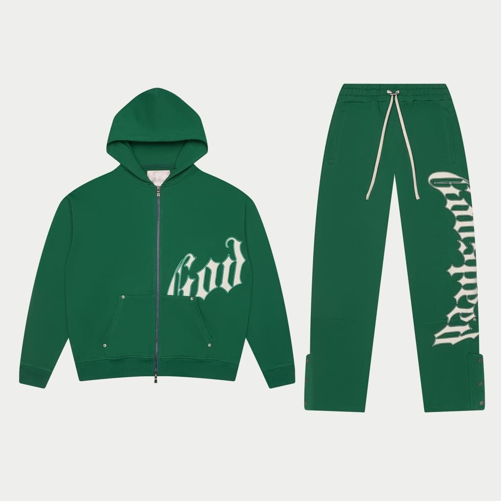 GOD SPEED OG Logo Sweatsuit V2 (Green/White)