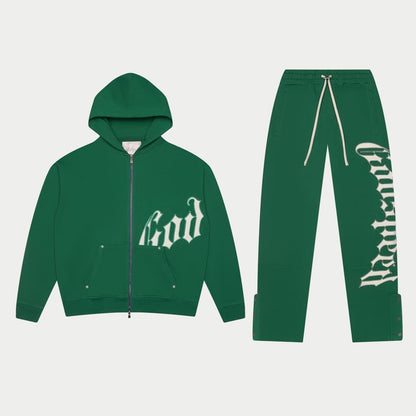 GOD SPEED OG Logo Sweatsuit V2 (Green/White)