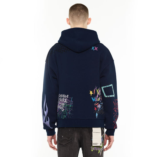 CULT OF INDIVIDUALITY Pullover Novelty Hoody (Blue Ribbon)
