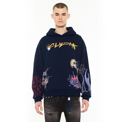 CULT OF INDIVIDUALITY Pullover Novelty Hoody (Blue Ribbon)