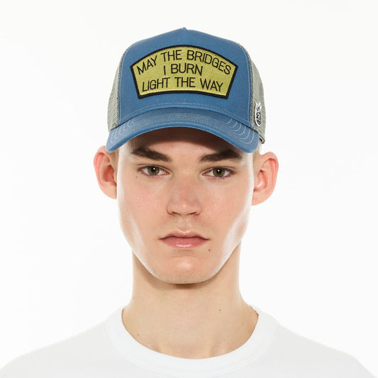 CULT LOGO MESH BACK TRUCKER HAT "MAY THE BRIDGES I BURN" (625BC-CH74A)