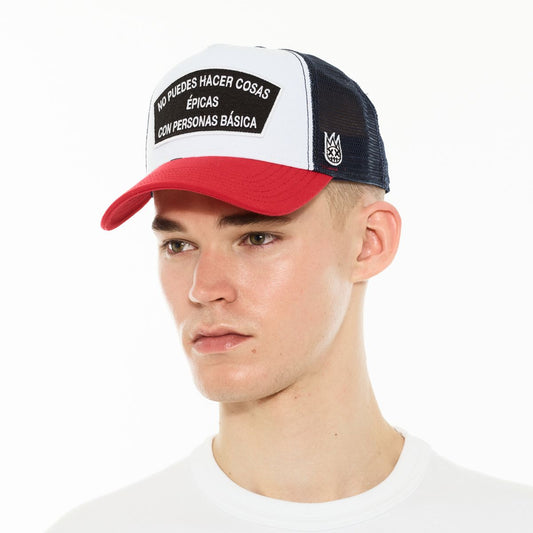 CULT LOGO MESH BACK TRUCKER HAT "SPANISH EPIC SHIT" (625BC-CH79A)