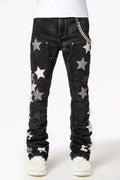 GUAPI Obsidian Black Vintage Stars Denim '394OBVSD'