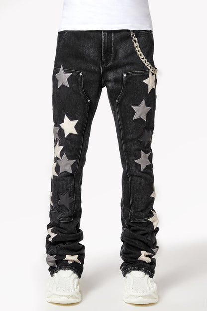 GUAPI Obsidian Black Vintage Stars Denim '394OBVSD'