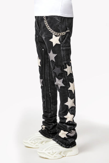 GUAPI Obsidian Black Vintage Stars Denim '394OBVSD'