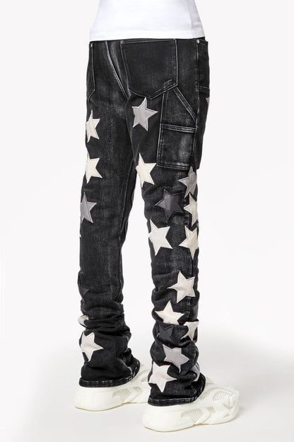 GUAPI Obsidian Black Vintage Stars Denim '394OBVSD'