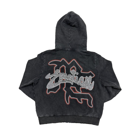 MIXED EMOTION Black "Rhinestone" Hoodie