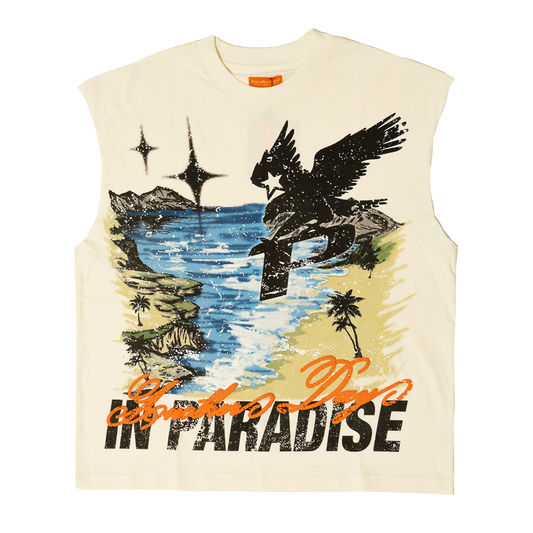 PARADISE LOST Paradiso Island Muscle Tee - Cream