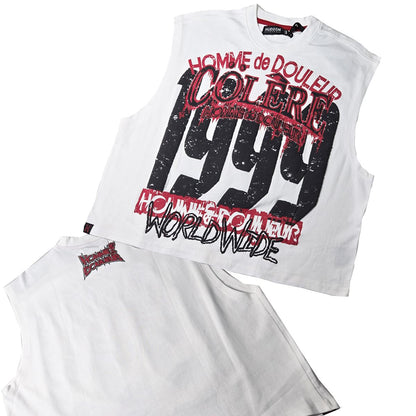 HUDSON COLERE SLEEVLESS TEE 320GSM (572) WHITE
