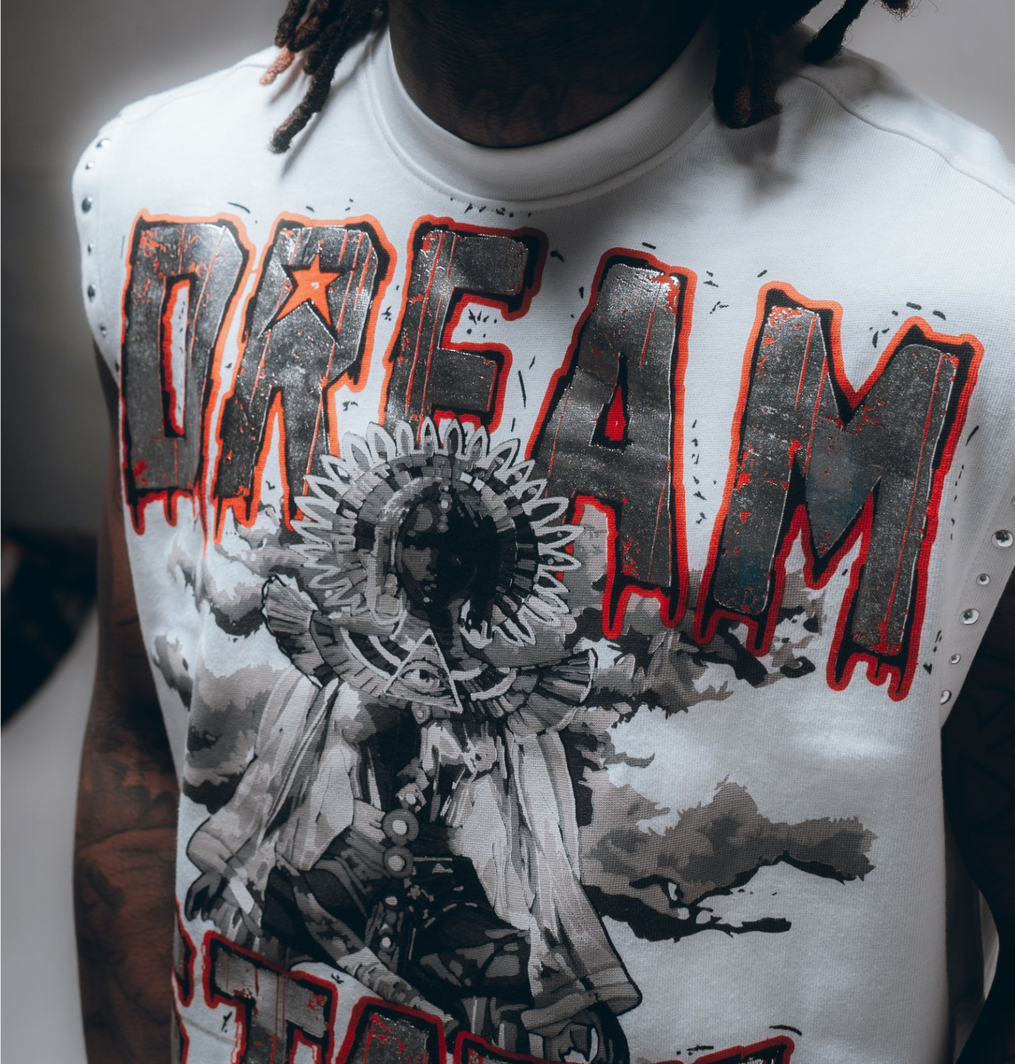 HUDSON DREAMSTATE SLEEVLESS TEE 320GSM (577) WHITE