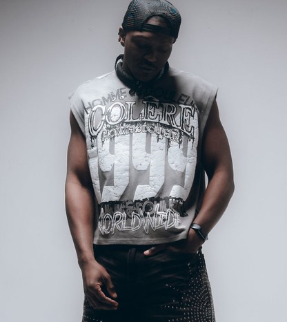 HUDSON COLERE SLEEVLESS TEE 320GSM (572) GREY