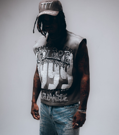 HUDSON COLERE SLEEVLESS TEE 320GSM (572) GREY