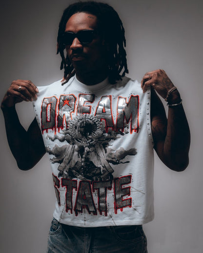 HUDSON DREAMSTATE SLEEVLESS TEE 320GSM (577) WHITE