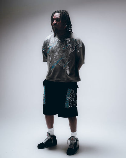 HUDSON DREAMSTATE FLEECE SHORT w/STUDS (580) BLACK