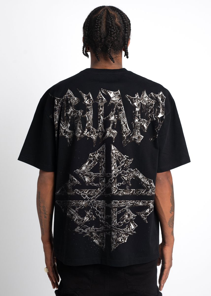 GUAPI CHAINED TEE BLACK/RED
