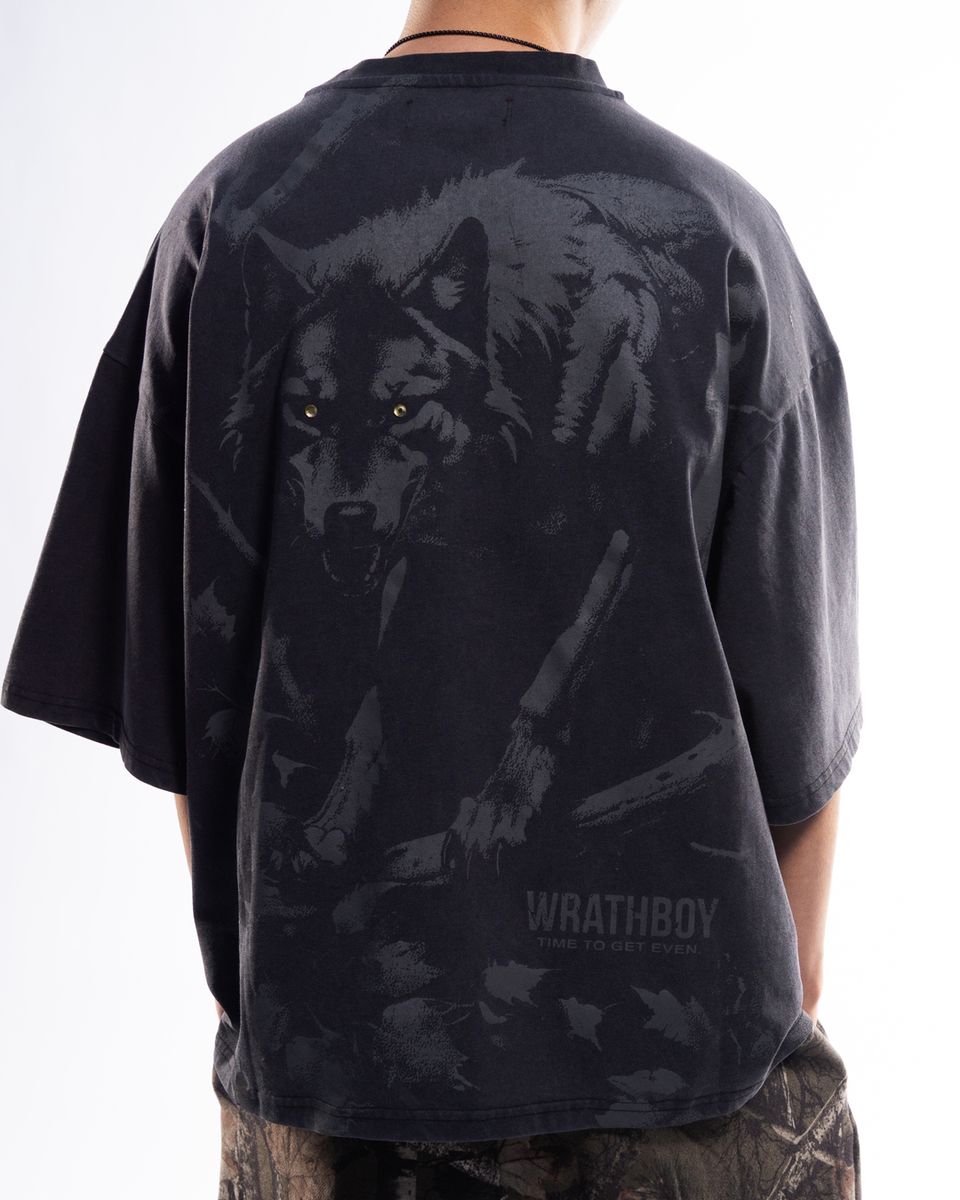 WRATHBOY WOLF TSHIRT (WB05-097-BLK)