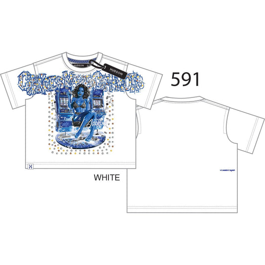 HUDSON JACKPOT TEE 285GSM (591) WHITE