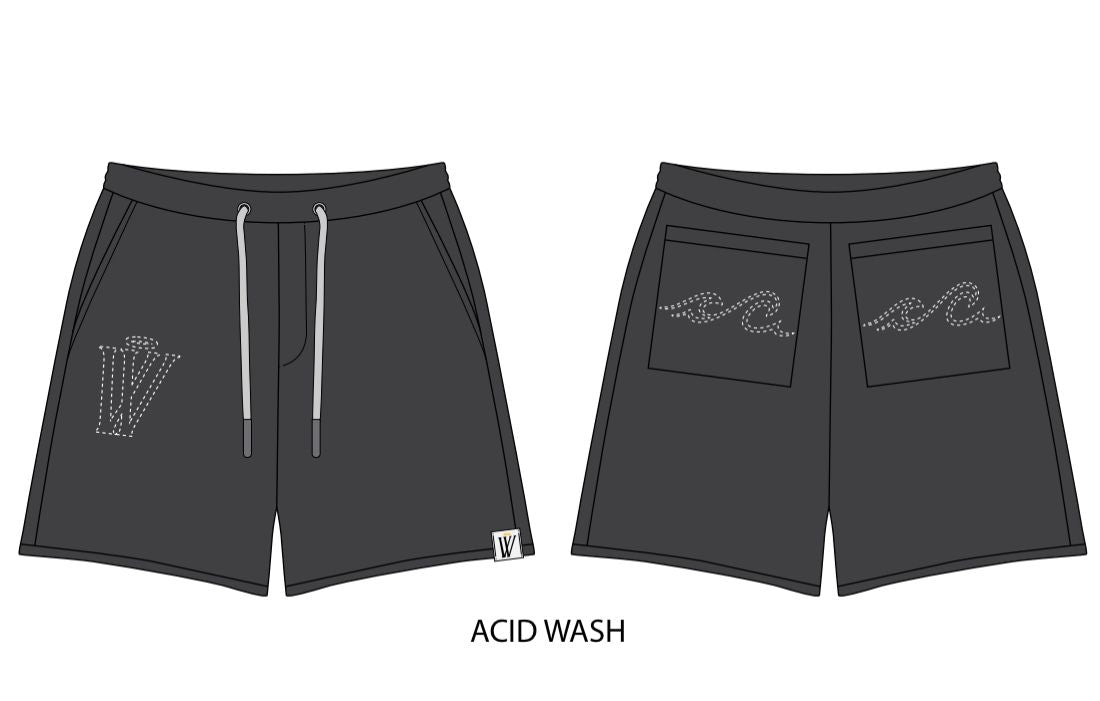 MR WAVE  RESIDENTIAL SHORTS MR-5008 (ACID BLACK)