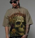 STRAY WIDE & CROP FIT  WITH 3/4 SLEEVE T SHIRT ST1351-OLV