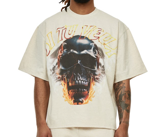 SI TU VEUX LE MONDE TEE (TV0247) SANDSTONE WASH