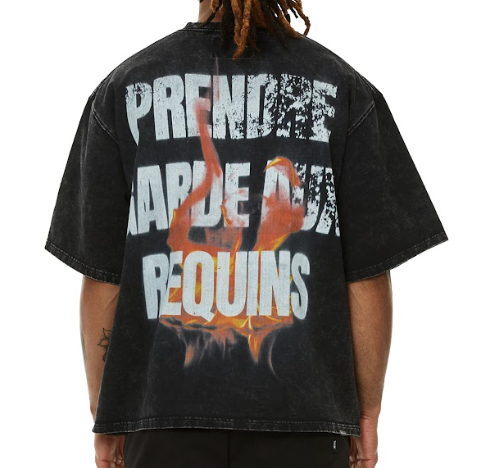 SI TU VEUX REQUINS (TV0246) BLACK WASH