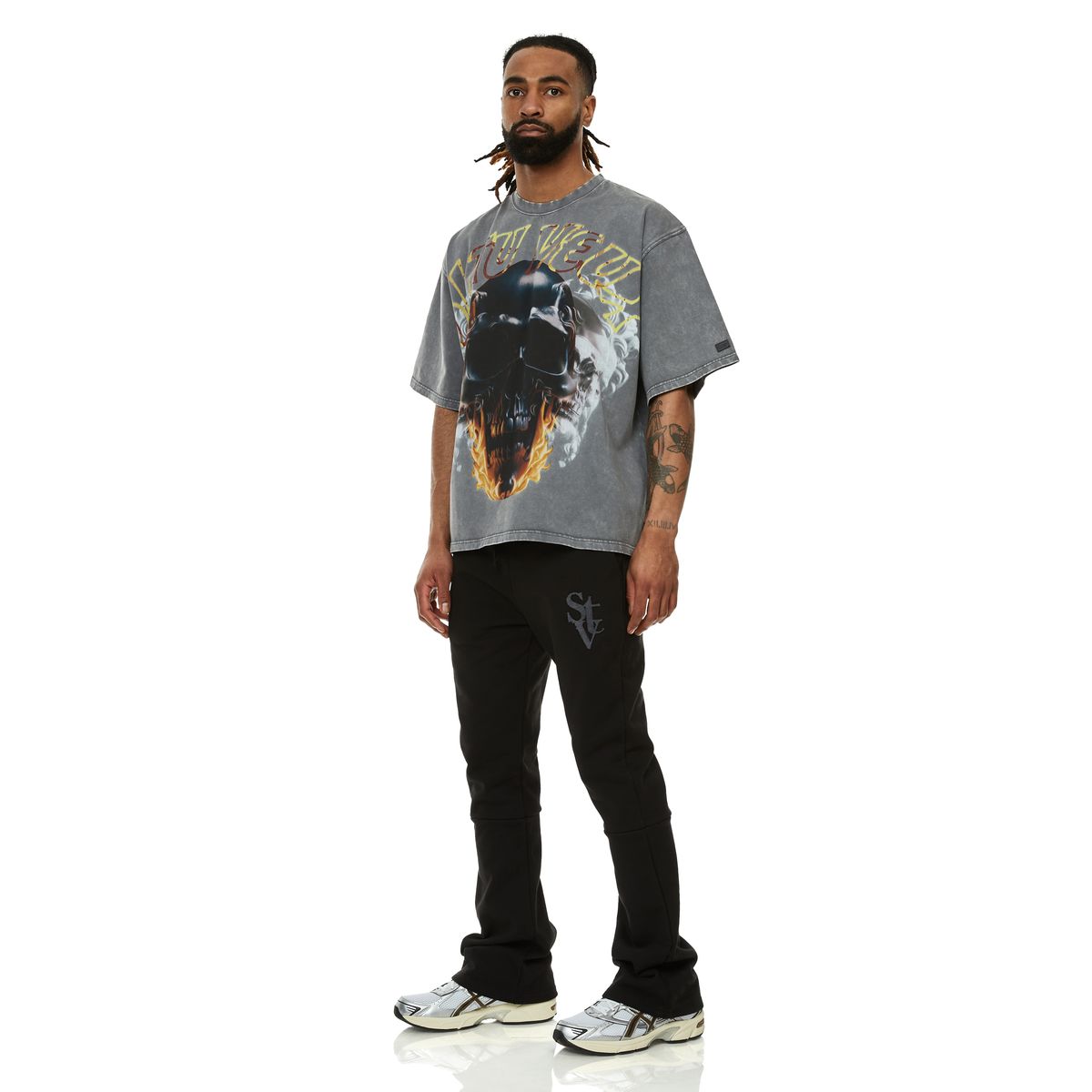 SI TU VEUX LE MONDE TEE (TV0247) CHARCOAL WASH