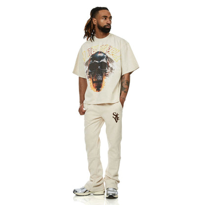 SI TU VEUX LE MONDE TEE (TV0247) SANDSTONE WASH