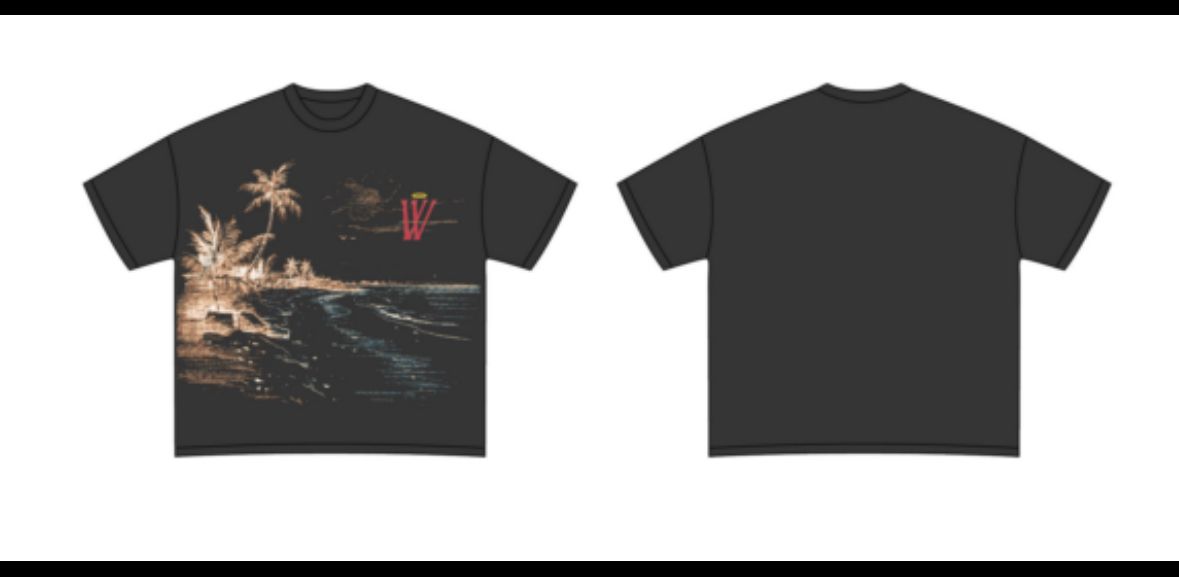 BeachFront Wave (Black) Thermal tee (MR-1005)