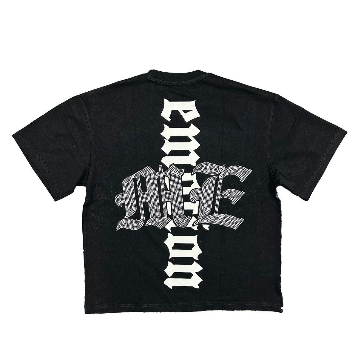 M.E. Astronaut Rhinestone Tee - BLACK