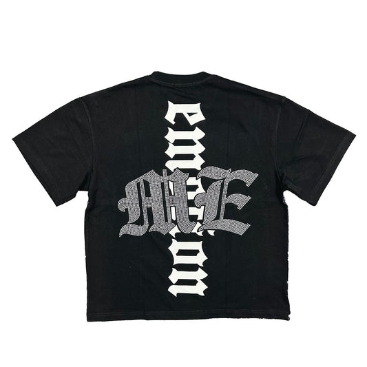 M.E. Astronaut Rhinestone Tee - BLACK