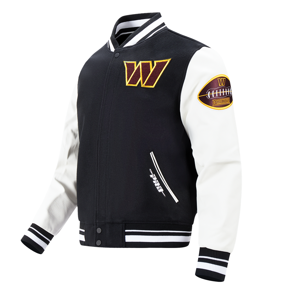 WASHINGTON COMMANDERS OLD ENGLISH RIB WOOL VARSITY JACKET (FWR6410323)