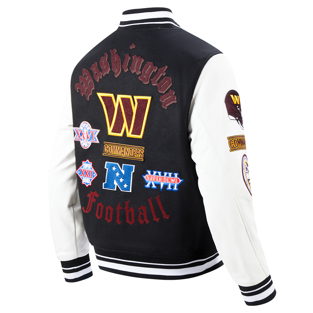 WASHINGTON COMMANDERS OLD ENGLISH RIB WOOL VARSITY JACKET (FWR6410323)